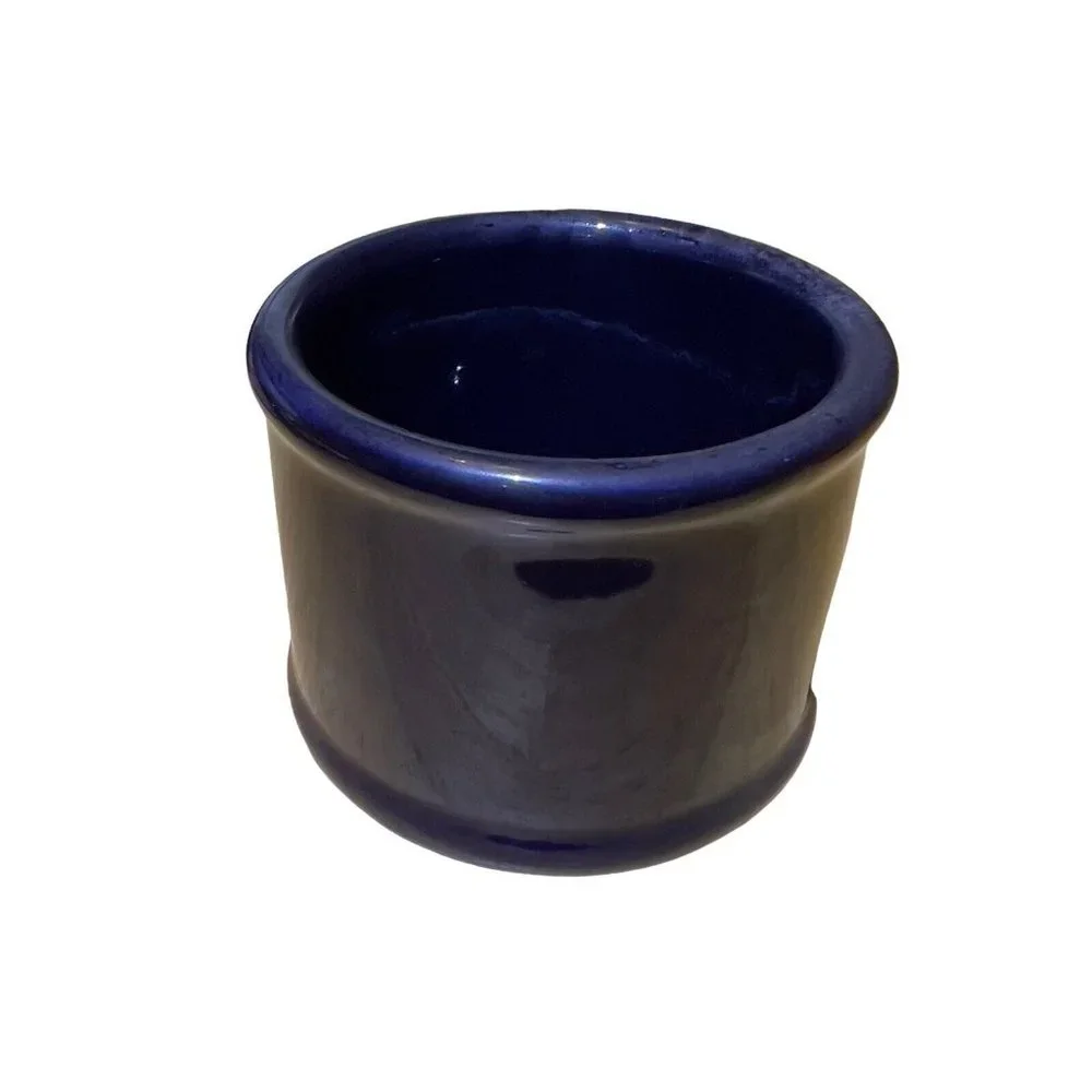 Vintage 1985 Old Spice SHAVING MUG‎ Cobalt Blue Sailboat Handmade Taiwan